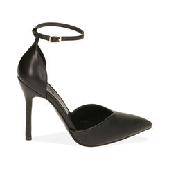 Décolleté con correas negros , tacòn 10,5 cm, Primadonna, 222186116EPNERO037, 001 preview