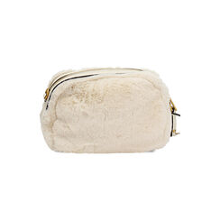 Borsa a tracolla in faux fur panna, Primadonna, 265700565FUPANNUNI, 004 preview