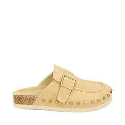Mules taupe en microfibre, Primadonna, 239311805MFTAUP035, 001a