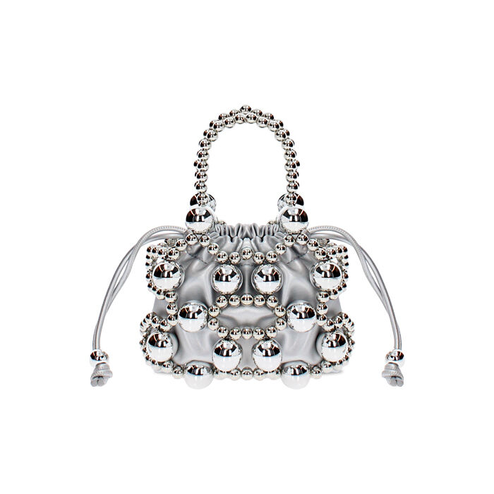 Mini bag donna argento in metallo, Primadonna, 255109930MTARGEUNI