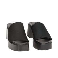 Zeppe nere in tessuto, Ultime occasioni, 232104003TSNERO035, 002a