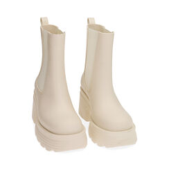 Chelsea boots da pioggia panna in pvc, Special Price, 200901002PVPANN039, 002 preview