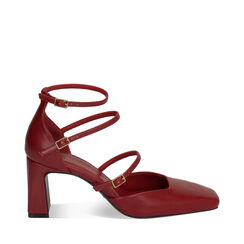 Décolleté open shank cherry, tacco 7,2 cm, Primadonna, 242101802EPCHER038, 001a