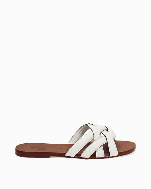 WOMEN SHOES FLAT LEATHER BIAN, WHITE