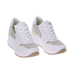Sneakers bianco oro, Primadonna, 232850921EPBIOR036, 002 preview