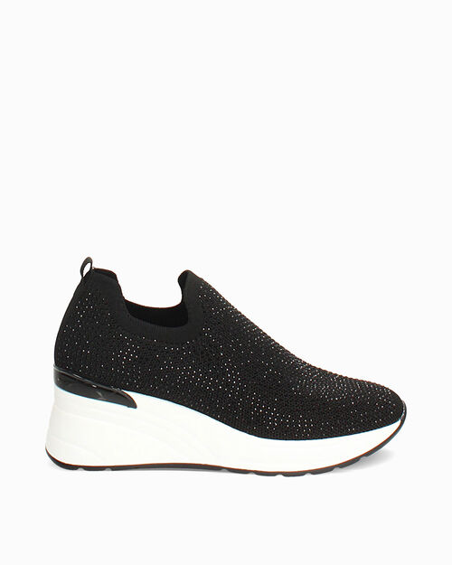 Mocassins noirs avec talon de 6,5 cm, BLACK