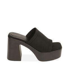 Mules platform nere, tacco 10 cm, Primadonna, 212720510LYNERO035, 001a