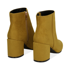 Ankle boots gialli in microfibra, tacco 7,5 cm , Stivaletti, 142762715MFGIAL, 004 preview