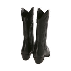Stivali texani in pelle nera, tacco 5,5 cm, Primadonna, 21B810812PENERO036, 003 preview