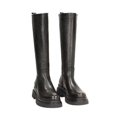 Bottes noires en cuir lavé avec détails élégants, Primadonna, 261050505PANERO036, 003 preview