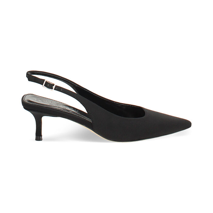 D&eacute;collet&eacute; slingback nero tacco 5 cm, Scarpe, 272115901LYNERO036