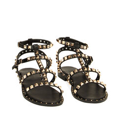 Sandalias planas negras, Special Price, 234922829EPNERO038, 002a