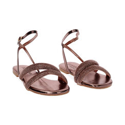 Sandali bassi donna rame in laminato con pietre, Primadonna, 254992802LPRAME035, 003 preview