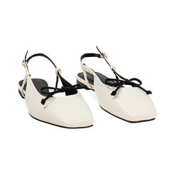 Ballerine slingback donna panna con punta quadra, Primadonna, 254939201EPPANN035, 003 preview
