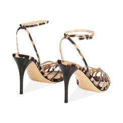 Sandales l&eacute;opard avec talon de 9 cm, Primadonna, 272192713RSLEOP035, 004 preview