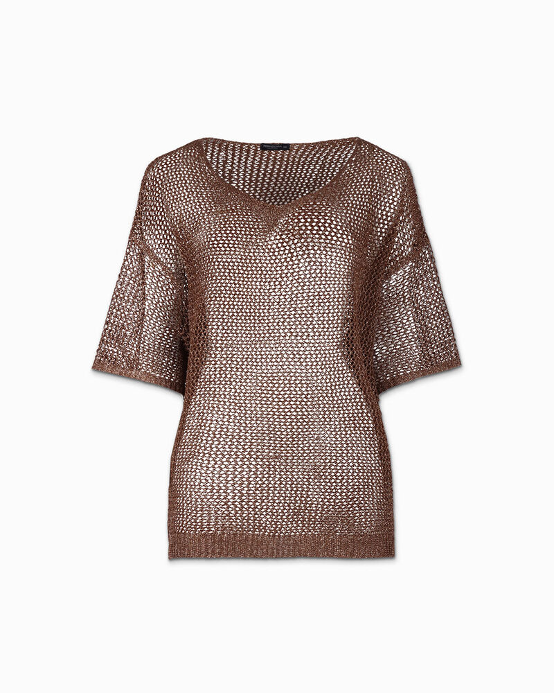 Maglia donna rame in tessuto image number null