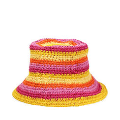 Sombrero mujer amarillo en rafia, Primadonna, 25J909454RFGIALUNI, 001a