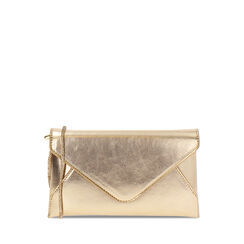Pochette donna a oro in laminato con tracolla in pietre, Primadonna, 255124695LPOROGUNI, 001a
