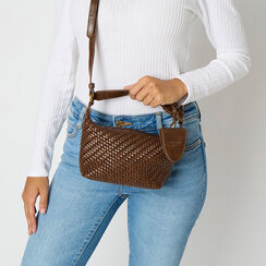 Mini bag testa di moro in materiale intrecciato, Primadonna, 261600636EIMOROUNI, 002 preview