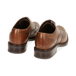 Chaussures à lacets cognac en cuir, Primadonna, 18L921032PECOGN036, 004 preview