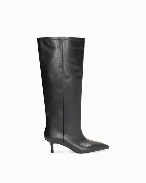 Bota negra tac&oacute;n 5,6 cm, BLACK