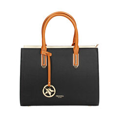 Sac &agrave; main noir avec bandouli&egrave;re amovible, Primadonna, 275701050EPNEROUNI, 001a