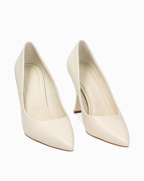 D&eacute;collet&eacute; panna, tacco 9,5 cm, CREAM