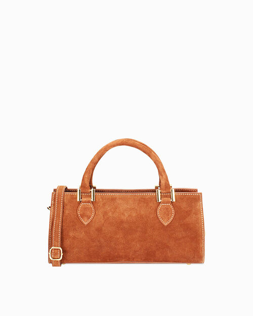 BAG HANDBAG SUEDE COGN, 