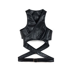 Chaleco elegante negro en material sintético, Primadonna, 266550201EPNEROL, 001a