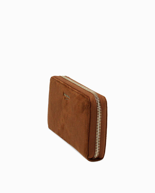 Cartera cognac con detalles elegantes, COGNAC
