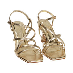 Sandali oro, tacco 7,5 cm, Primadonna, 212164801LMOROG035, 002 preview