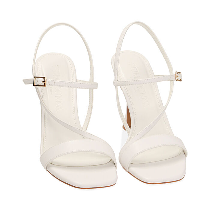 Sandali donna bianchi tacco 9 5 cm Primadonna Collection