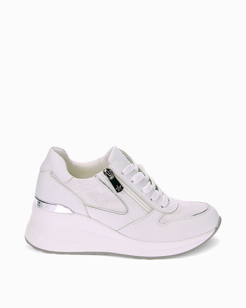 Sneakers bianco argento, MULTI COLOR