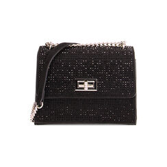 Borsa a tracolla nera con pietre, Primadonna, 225123167MPNEROUNI, 001 preview