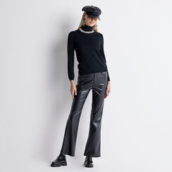 Pantaloni neri a zampa, Primadonna, 22C923006EPNEROL, 004 preview
