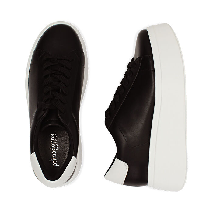 Sneakers donna nere, platform 6,5 cm | Primadonna Collection