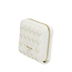Cartera de mujer blanca entrelazada pequeña, Primadonna, 255700506EIBIANUNI, 002a