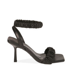 Sandali neri, tacco 8 cm , Primadonna, 192146274EPNERO036, 001a