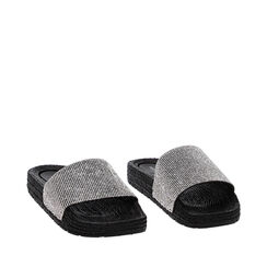 Sandalias de playa negras con piedras, Primadonna, 230920608ETNERO035, 002a