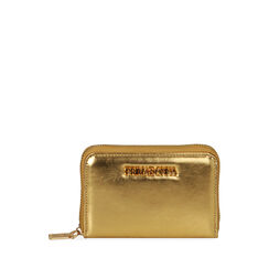 Portafogli oro laminato, Primadonna, 215122516LMOROGUNI, 001a