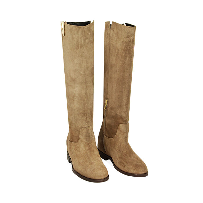 Stivali camoscio taupe sale
