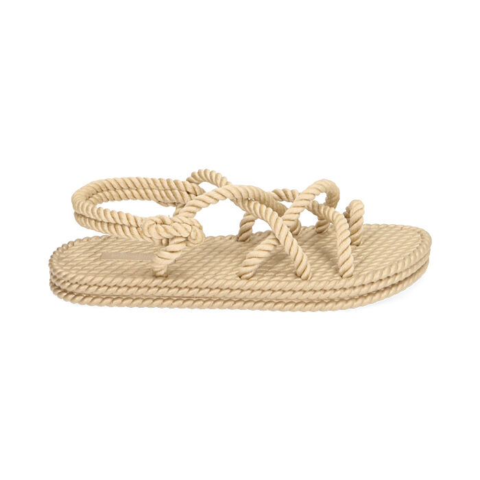 Sandalias de mar beige de tela | Primadonna Collection