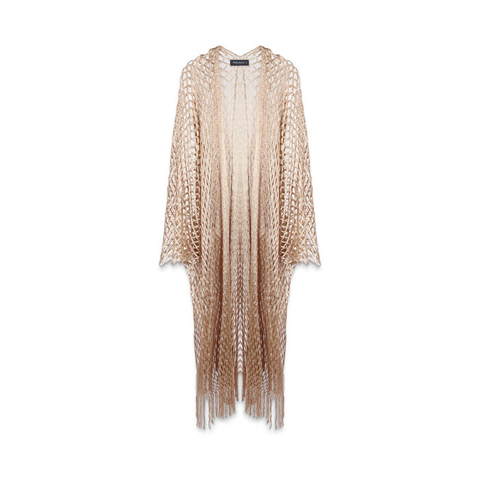 Poncho donna oro in tessuto, Primadonna, 25B450105TSOROGUNI