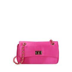 Borsa a tracolla in raso fucsia, Primadonna, 215124675RSFUCSUNI, 001a