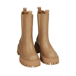 Bottines Chelsea beige, talon 5,5 cm , Primadonna, 200614805EPBEIG039, 002a