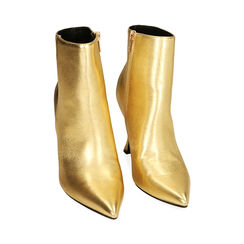 Botines de oro laminado, tacón de 9,5 cm., Special Price, 202188215LMOROG035, 002 preview
