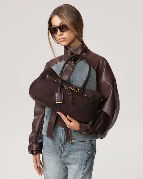 SACS SAC A MAIN MICRO MORO, DK BROWN