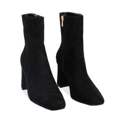 Tronchetto nero, tacco largo 9 cm, Primadonna, 242101703MFNERO035, 002 preview