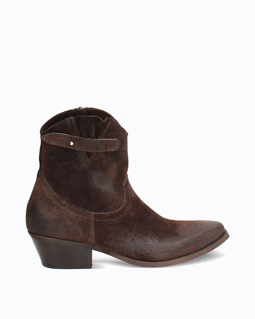 Tronchetto texano in camoscio moro, DK BROWN