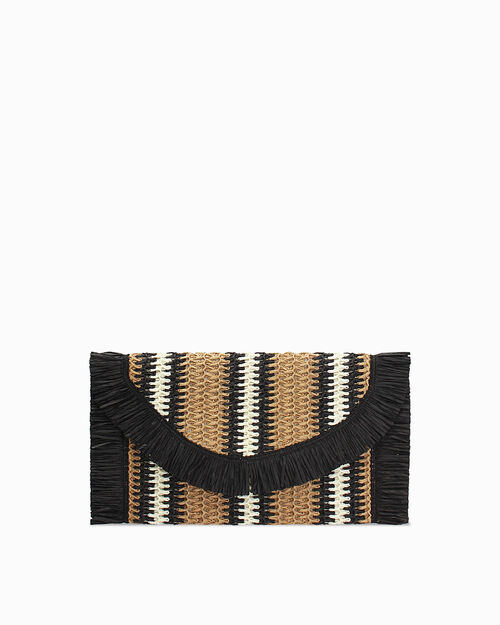 BAG POCHETTE SEA STRAW NERO, 